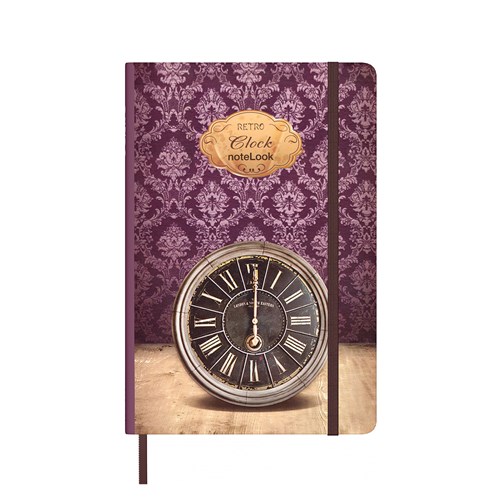  Retro Defter Çizgili B5 Clock