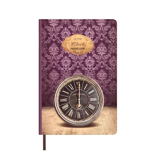  Retro Defter Çizgili B5 Clock