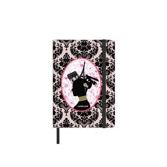 Paris Defter Çizgili A6 Siyah Kadife