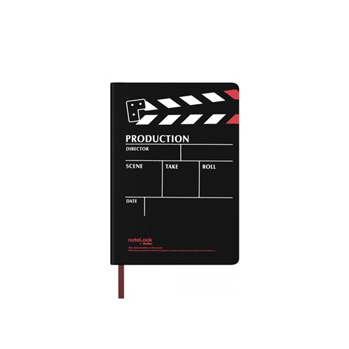  Production Defter Dikey Çizgili A6 Siyah