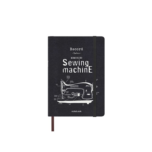  Tekstil Kapak Defter Çizgili A6 Dikiş Makinasi