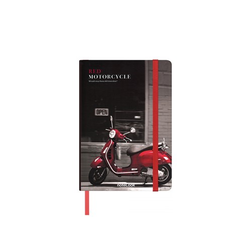  Red Defter Çizgisiz A6 Motorcycle