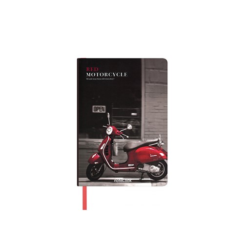  Red Defter Çizgisiz A6 Motorcycle