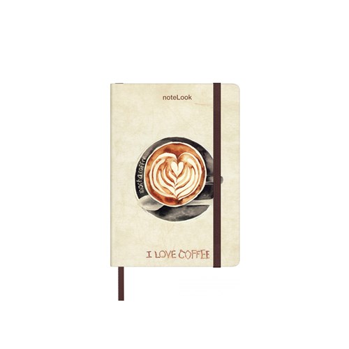  I Love Coffee Defter Çizgili A6 Mocha