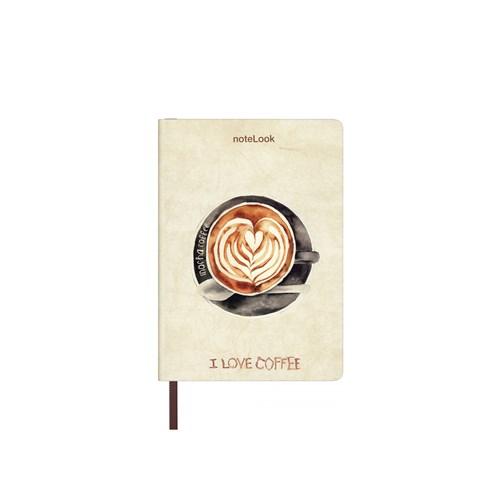  I Love Coffee Defter Çizgili A6 Mocha