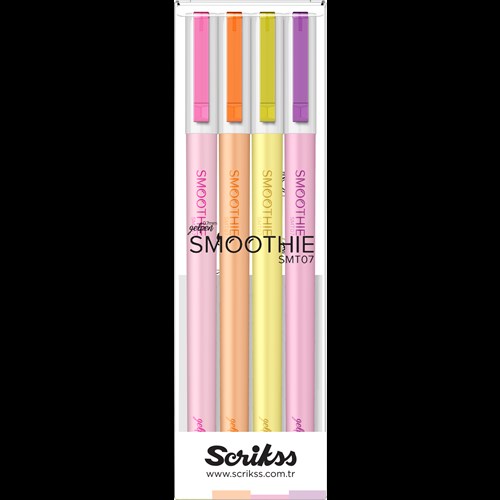 Smoothie Jel Kalem 0.7 mm 4'lü Blister Karışık Renk Set 2