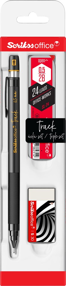 Track 3'lü Set Mekanik Kurşun Kalem 0.5 mm Altın Sarı Ürün görseli