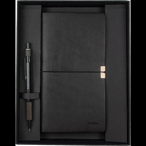 SD700-C1-B Toledo Premium Defter C7 Siyah & Graph-X Mat Siyah 0.7 Mm Mekanik Kurşun Kalem Seti