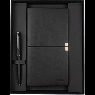 SD700-C1-A Toledo Premium Defter C7 Siyah & 108 Prestige Mat Siyah Tükenmez Kalem Seti Ürün görseli