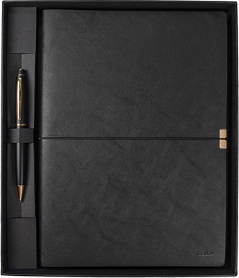 SD700-B1-A Toledo Premium Defter B5 Siyah & Noble 35 Mat Siyah Altın Tükenmez Kalem Seti