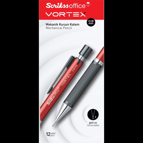 Vortex Mekanik Kurşun Kalem 0.5 mm Gri 12'li Kutu