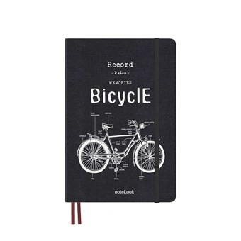  Tekstil Kapak Defter Çizgili A5 Bisiklet