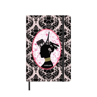  Paris Defter Çizgili A5 Siyah Kadife