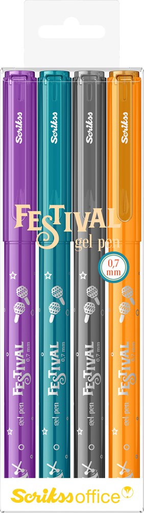 Festival Jel Tükenmez Kalem 0.7 mm Vivid Renkler 4'Lü Blister-2 Ürün görseli