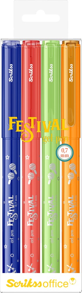 Festival Jel Tükenmez Kalem 0.7 mm Vivid Renkler 4'Lü Blister-1 Ürün görseli