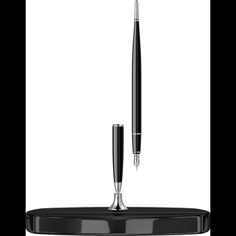  Tekli Kalem Masa Takımı 17 Dolma Kalem Siyah