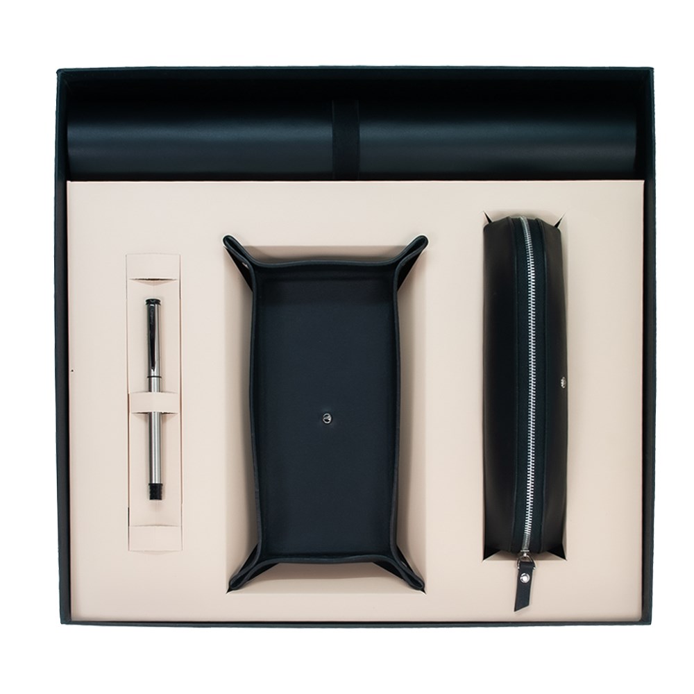 DMS 1010-1 Hakiki Deri Masa Seti Siyah & 64 Roller Siyah Krom Ürün görseli