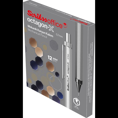 Octagon-X Mekanik Kurşun Kalem 0.7 mm Yeşil 12'li Kutu