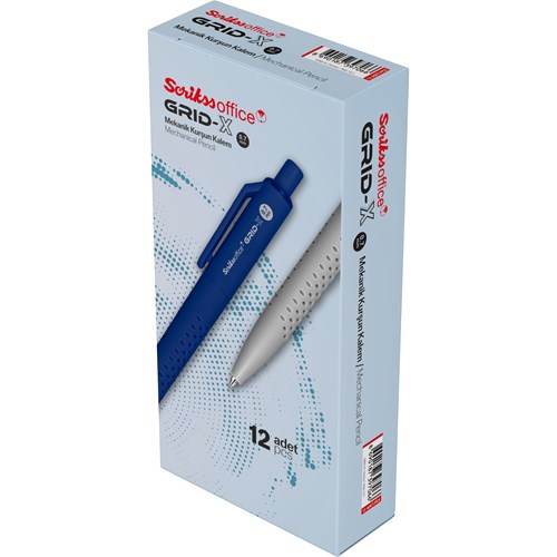 Grid-X Mekanik Kurşun Kalem 0.7 mm Kırmızı 12'li Kutu