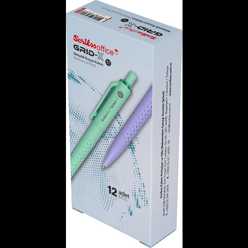 Grid-X Mekanik Kurşun Kalem 0.5 mm Kırmızı 12'li Kutu