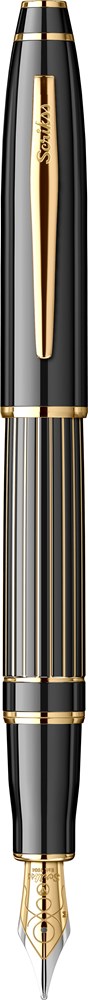 Noble 350 Dolma Kalem M Uç Siyah Altın Ürün görseli