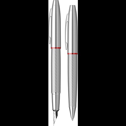 Noble 35 Dolma Kalem & Tükenmez Kalem Takım M Uç Mat Gri