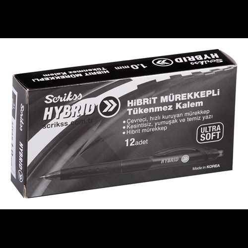 Hybrid Jel Tükenmez Kalem 1.0 mm Kırmızı 12'li Kutu