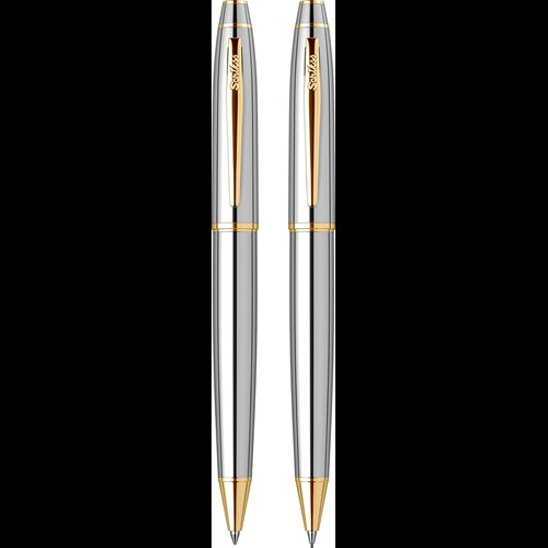  Noble 35 Tükenmez - Mekanik Kurşun Kalem Takım Krom Altın