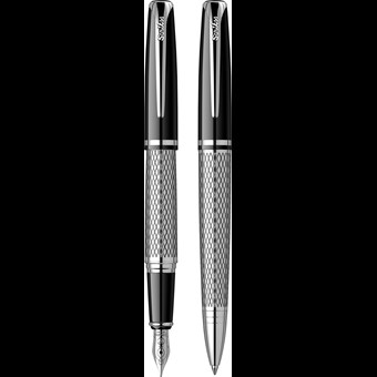 Pera 477 Dolma Kalem & Tükenmez Kalem Takım M Uç Siyah Krom