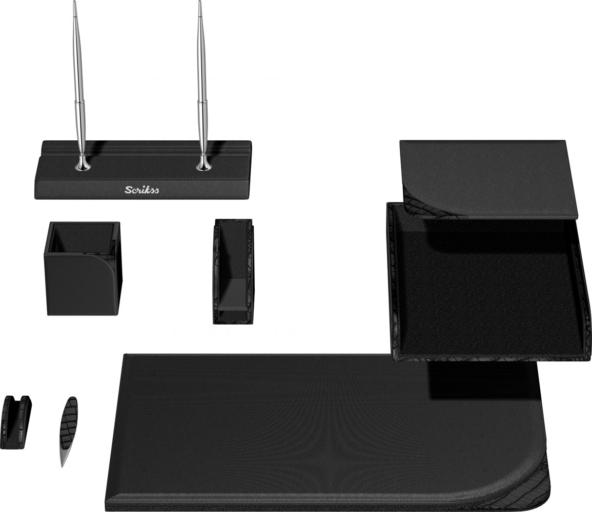  Sümen Takımı Deluxe Hakiki Deri Siyah Ürün görseli