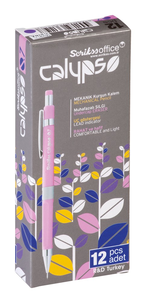  Calypso Color Mekanik Kurşun Kalem 0.7 mm 12'li Kutu Pembe  Ürün görseli