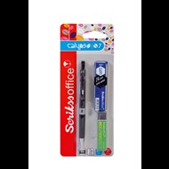 Calypso Mekanik Kurşun Kalem 0.7 mm Siyah - Silgi - Min 0.7 mm 3'lü Blister Ürün görseli