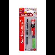 Calypso Color Mekanik Kurşun Kalem 0.5 mm Siyah - Silgi - Min 0.5 mm 3'lü Blister Ürün görseli