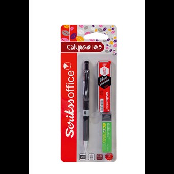 Calypso Color Mekanik Kurşun Kalem 0.5 mm Siyah - Silgi - Min 0.5 mm 3'lü Blister