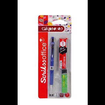 Calypso Color Mekanik Kurşun Kalem 0.5 mm Mavi - Silgi - Min 0.5 mm 3'lü Blister