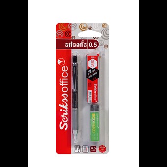 Atlantis Mekanik Kurşun Kalem 0.5 mm Siyah - Silgi - Min 3'lü Blister