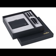  DR208 Hediyelik Set Dolma Kalem - Tükenmez Kalem 35 Noble Siyah & Deri Kredi Kartlık Siyah Ürün görseli