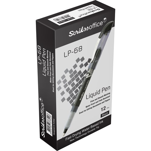  LP68 Likid Tükenmez Kalem 0.7 mm 12'li Kutu Siyah
