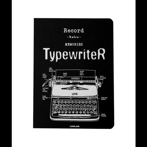 Tekstil Kapak Typewriter B6 Multi Defter