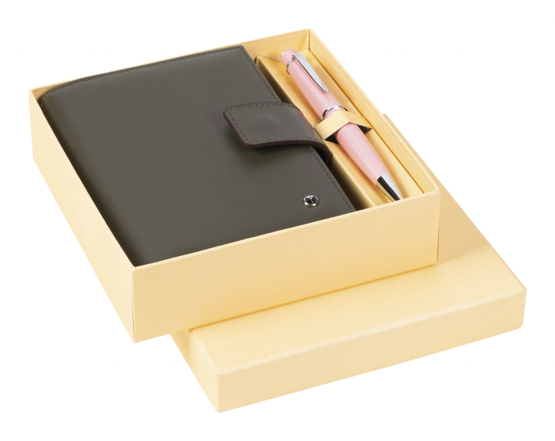 SDR307 Hediyelik Set Tükenmez Kalem Venüs 722W & Deri Cep Ajanda