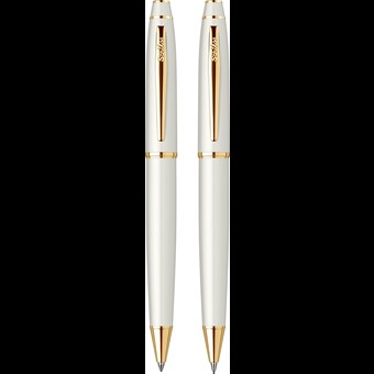Noble 35 Tükenmez - Mekanik Kurşun Kalem Takım Beyaz Altın