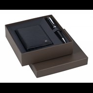  DR2204-1/2 Hediyelik Set Tükenmez Kalem 62 Chic Siyah & Deri Kredi Kartlık Siyah Ürün görseli
