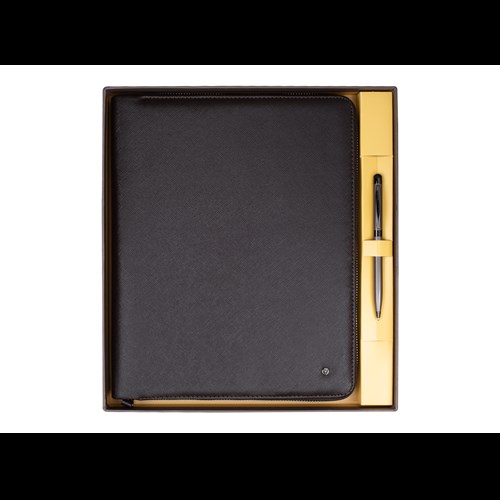  DR8113-2 Portföy - Tablet Kılıfı Kahverengi & 599 Touch Pen Tükenmez Kalem Titanyum