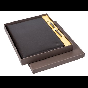  DR8113-2 Portföy - Tablet Kılıfı Kahverengi & 599 Touch Pen Tükenmez Kalem Titanyum