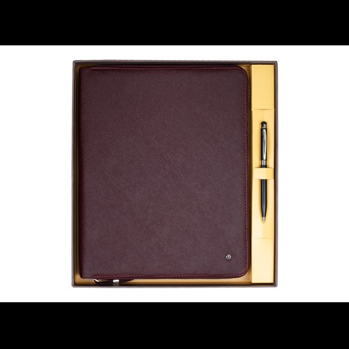  DR8113-3 Portföy - Tablet Kılıfı Bordo & 599 Touch Pen Tükenmez Kalem Siyah