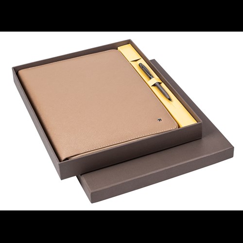  DR8113-4 Portföy - Tablet Kılıfı Bej & 599 Touch Pen Tükenmez Kalem Titanyum
