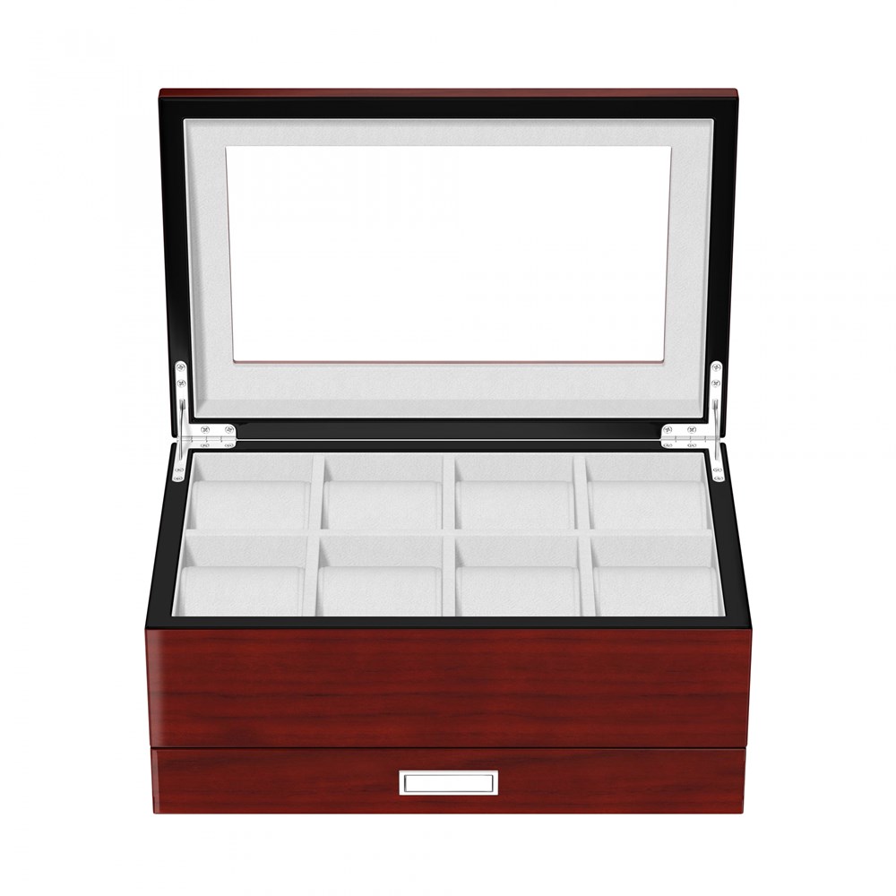  Kalem ve Saat Koleksiyon Kutusu Ahşap Ceviz Ürün görseli