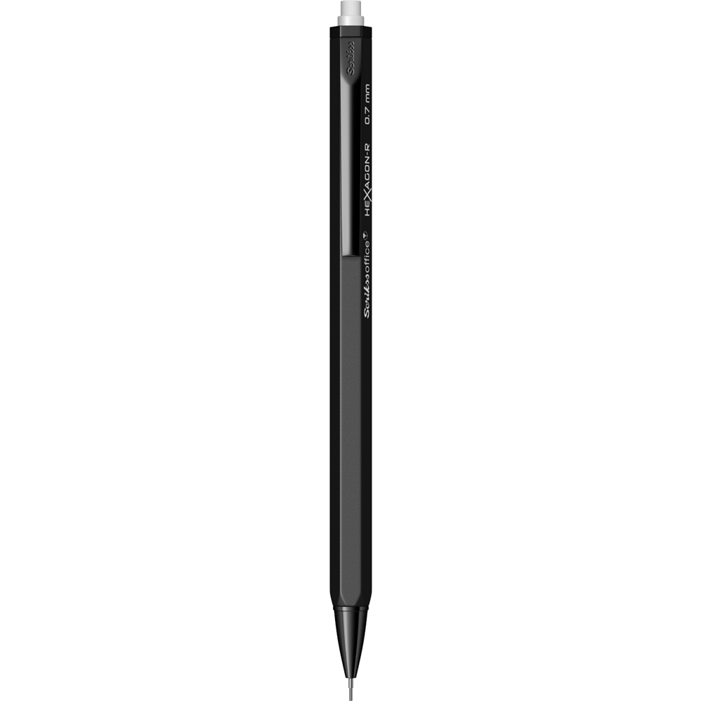 Hexagon-R Mekanik Kurşun Kalem 0.7 mm Siyah | Scrikss