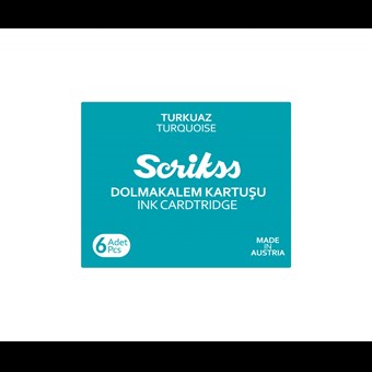  Dolma Kalem Kartuş 6'lı Paket Turkuaz