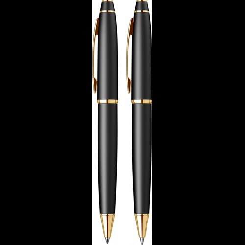  Noble 35 Tükenmez - Mekanik Kurşun Kalem Takım Mat Siyah Altın